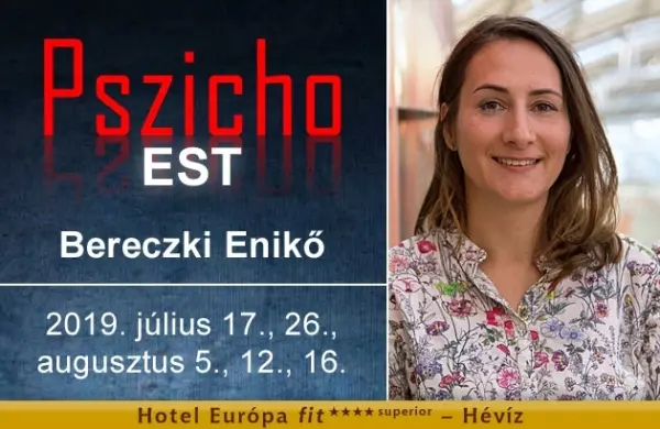 Bereczki Enikő és a PszichoEst 2019 nyári plakát